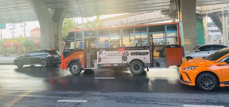 Bus and Taxi in Bangkok