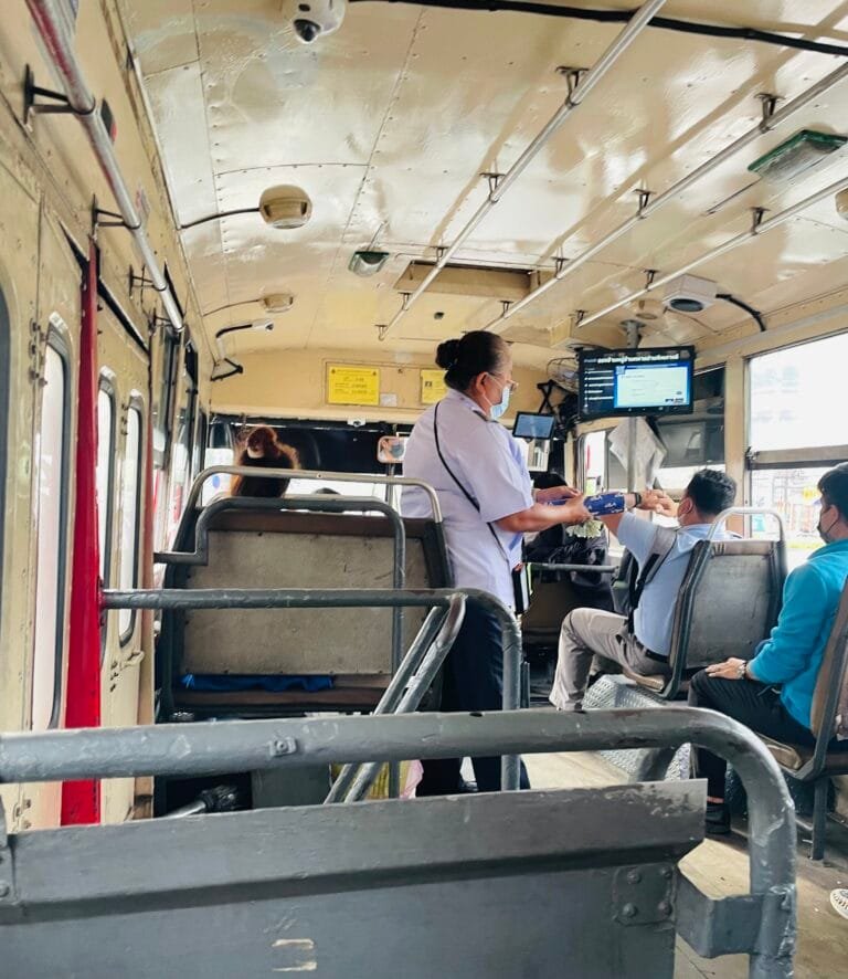 Inside a Bus in Bangkok